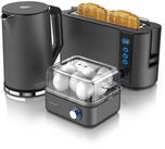 Arendo Fr&uuml;hst&uuml;cks-Set (3-tlg), Edelstahl Wasserkocher 1,5l, 2-Scheiben...