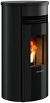 Oranier Pelletofen &raquo;Sando 50&laquo; Stahl Schwarz, 2,4 kW, Dauerbrand, Anschluss hinten