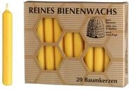 Kopschitz Kerzen Adventskerze 100 % Bienenwachs Baumkerzen 95 x &Oslash; 13 mm, 20 St&uuml;ck