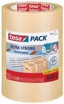 tesa Klebeband tesapack ULTRA STRONG extra starkes Paketklebeband (Spar-Set, 3-St)