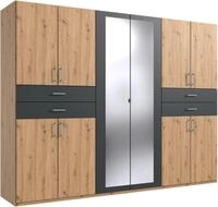 Wimex Kleiderschrank Taiga Kleiderschrank mit Spiegel mit Schubladen auf bequemer