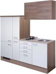 Flex-Well K&uuml;chenzeile Samoa, Gesamtbreite 190 cm, mit Apothekerschrank, mit