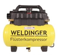 WELDINGER Kompressor FK 135 pocket Fl&uuml;sterkompressor 135 l Luftabgabe 8bar 6l Kessel