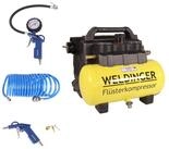 WELDINGER Kompressor Aktionsset Fl&uuml;sterkompressor FK 135 pocket + 6-teiliges