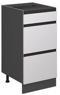Vicco Unterschrank R-Line Wei&szlig;/Anthrazit 40cm J-Shape, mit Schubladen ohne