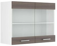 Vicco Glash&auml;ngeschrank R-Line, Grau/Wei&szlig;, 80 cm (1-St)