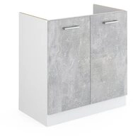 Vicco Unterschrank R-Line, Beton/Wei&szlig;, 80 cm ohne Arbeitsplatte (1-St)
