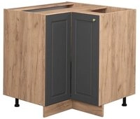 Vicco Eckunterschrank Fame-Line, Anthrazit-Gold/Goldkraft Eiche, 80.5 cm ohne