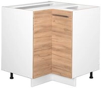 Vicco Eckunterschrank Fame-Line, Goldkraft Eiche/Wei&szlig;, 80.5 cm ohne...