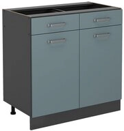 Vicco Unterschrank R-Line, Blau-Grau/Anthrazit, 80 cm ohne Arbeitsplatte (1-St)
