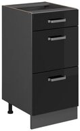 Vicco Unterschrank R-Line Schwarz Hochglanz/Anthrazit 40cm ohne Arbeitsplatte...