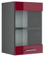 Vicco Glash&auml;ngeschrank R-Line, Rot Hochglanz/Anthrazit, 40 cm (1-St)