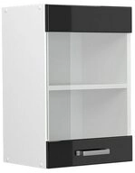 Vicco Glash&auml;ngeschrank R-Line, Schwarz Hochglanz/Wei&szlig;, 40 cm (1-St)