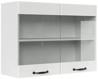 Vicco Glash&auml;ngeschrank R-Line, Wei&szlig; Landhaus/Wei&szlig;, 80 cm (1-St) wei&szlig;