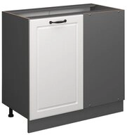 Vicco Eckunterschrank R-Line, Wei&szlig; Landhaus/Anthrazit, 86 cm ohne Arbeitsplatte