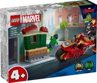 LEGO&reg; Marvel Iron Man mit Bike und der Hulk Konstruktions-Spielset