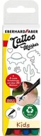 Eberhard Faber Schmuck-Tattoo Tattoo Marker Kids 4er Set, mit 4 Schablonen...