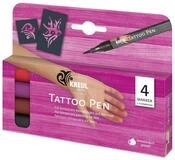 C. KREUL Marker KREUL TattooPen Set Tribals 4 Marker mit 2 Schablonen 6 Teile