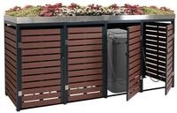 MCW M&uuml;lltonnenbox MCW-K14-4 (4 St), Pflanzkasten aus Edelstahl mit