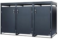 Zelsius M&uuml;lltonnenbox M&uuml;lltonnenbox 3er mit Pflanzdach f&uuml;r 3 Tonnen, 120 - 240