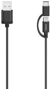 Hama Micro USB Kabel, 2in1, inkl. Adapter auf USB C, USB 2.0, 0,75 m USB-Kabel, USB
