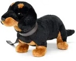 Uni-Toys Kuscheltier Dackel, stehend - mit / ohne Leine - 28 cm - Pl&uuml;sch-Hund -