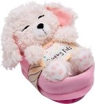 Nici Kuscheltier Sleeping Pets, Hund Pudel, 12 cm, im K&ouml;rbchen, enth&auml;lt recyceltes