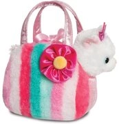 Aurora Pl&uuml;schfigur Aurora 61433 - Fancy Pals Katze in Tragetasche mit bunten