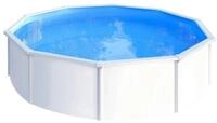 Planet Pool Rundpool Stahlwandpool rund 460x120 cm, Stahl 0,4 mm wei&szlig;, (1-tlg),