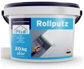 plid Wand- und Deckenfarbe Rollputz Wei&szlig; 20kg &ndash; Putzeffektfarbe f&uuml;r Innen &