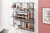 SIT Wandregal Dubai Regalset 7-tlg.aus Mangoholz & Altmetall im...