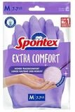SPONTEX Reinigungshandschuh Extra Comfort Latex Violett Weiblich M