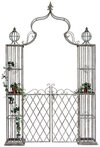 DanDiBo Rosenbogen mit Tor Pforte Metall 275x170 cm Rundbogen Torbogen Pergola,