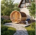 FinnTherm Fasssauna Sam, BxTxH: 220 x 280 x 231 cm, 42 mm, in Naturbelassen Inkl.