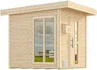 weka Saunahaus Design-Saunahaus KUOPIO 2, BxTxH: 263 x 303 x 253 cm, 45 mm,