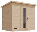 Karibu Saunahaus Karibu 38 mm Saunahaus Melo 3 naturbelassen mit Ofen 9 kW,...
