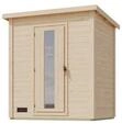 Karibu Saunahaus Karibu 38 mm Saunahaus Melo 1 naturbelassen mit Ofen 9 kW,...