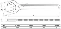 BGS technic Maulschl&uuml;ssel BGS Einmaulschl&uuml;ssel SW 60 mm