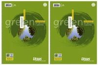 Ursus - Ludwig B&auml;hr Briefpapier Briefblock Green A4 50 Blatt kariert Blauer...