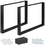 relaxdays Tischbein 2er Set Tischkufen schwarz, 100 x 72 cm schwarz 100 cm x 72...