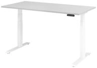HAMMERBACHER Schreibtisch Schreibtisch el 160x80cm wei&szlig;/grau
