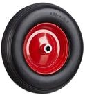 relaxdays Schubkarren-Rad 2 x Schubkarrenrad Vollgummi schwarz-rot