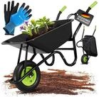 Juskys Schubkarre Garden, 100L, bis 250 kg, Luftreifen, verzinkte Wanne, inkl.