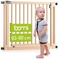 BOMI T&uuml;rschutzgitter Treppenschutzgitter ohne Bohren, Babygitter aus Holz, Miko