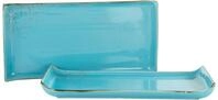CreaTable Servierplatte Nature Collection Blue, Steinzeug, (Set, 2-tlg., 2 BBQ