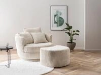 Home affaire Drehsessel MAISIE, Love Seat XXL Lese-Sessel, Big-Sessel mit Hocker,