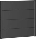 Biohort Sichtschutzelement, 4 Metall-Paneele und 2 F&uuml;hrungsschienen, LxH:...