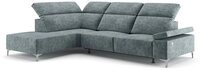 VitaliSpa&reg; Ecksofa James, Grau, 301 x 218 cm Linke Ecke, 1 Teile, elektrisch