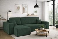 Kaiser M&ouml;bel Ecksofa mit schlaffunktion und bettkasten, Eckcouch BEST L stoff Poso
