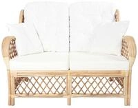 vidaXL Sofa, 2-Sitzer-Sofa Rattan